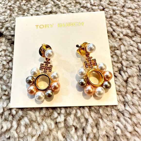Special Limited and Cheap❗️100% AUT Tory Burch Pearl Earrings - Picture 1 of 7